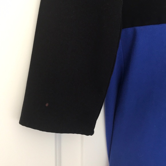 Colorblock black and blue hi-lo shift dress - Picture 5 of 6